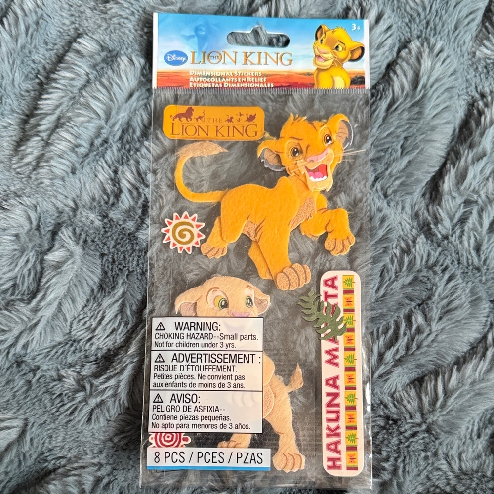 Disney Lion King Simba Sticker Set with Orange and Yellow